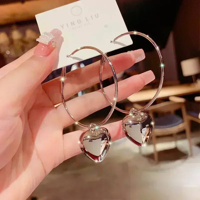 Fashion Korean Women Retro Drip Glaze Red Flower Earrings Women for Delicate Earrings Luxury Couple Engagement Jewelry Gift