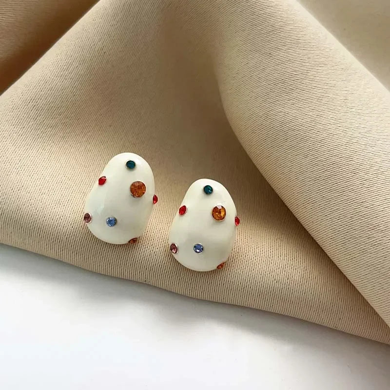 Cute Colorful Zircon Earrings for Women