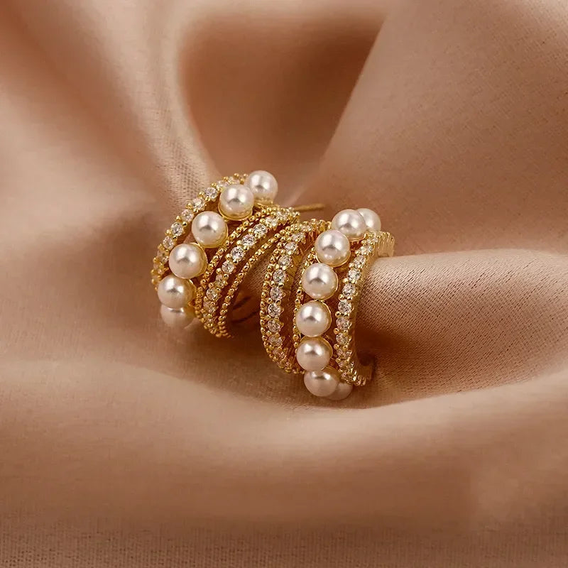 Bohemian Dangle Earrings Female Romantic Three Camellia Flower Korean Earrings for Women Luxury Designer Fashion Jewelry