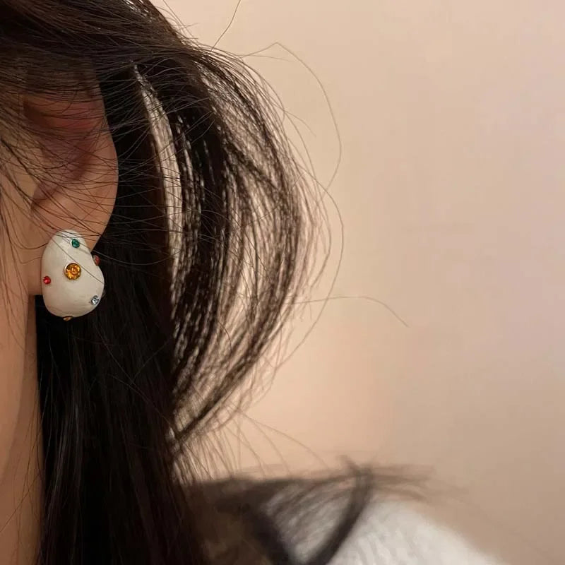 Cute Colorful Zircon Earrings for Women
