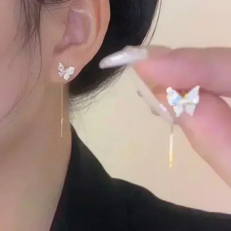 Fashion Korean Women Retro Drip Glaze Red Flower Earrings Women for Delicate Earrings Luxury Couple Engagement Jewelry Gift