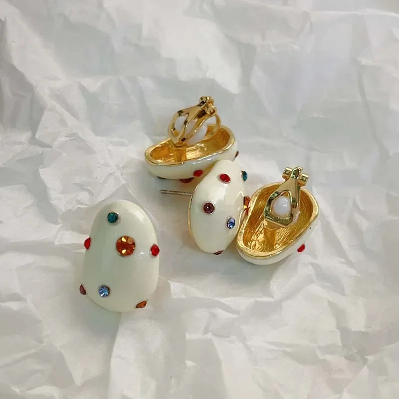 Cute Colorful Zircon Earrings for Women
