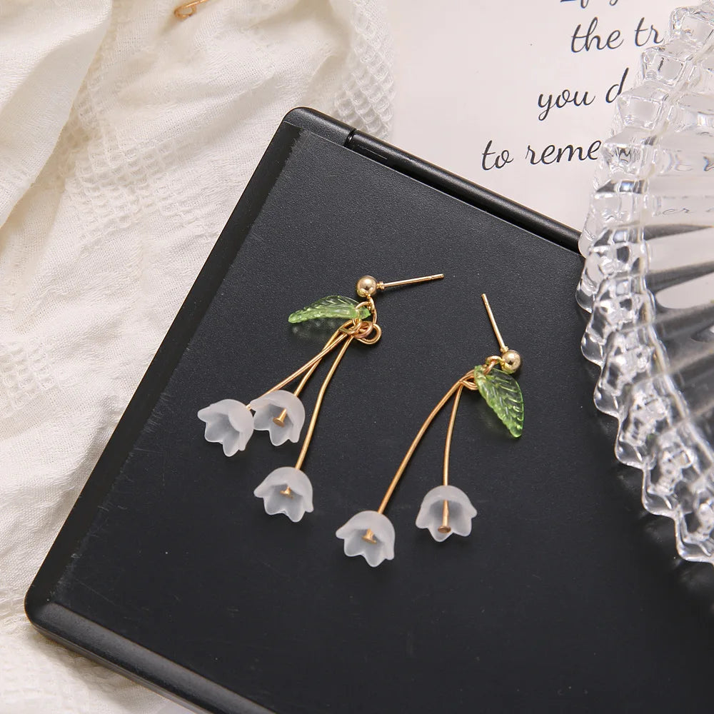 Bohemia Flower Earrings Women Fashion Long Hanging Earrings Crystal Female Wedding Earings Party Jewelry
